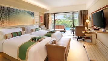Deluxe Twin Room, Pool Access | Premium bedding, pillowtop beds, minibar, in-room safe