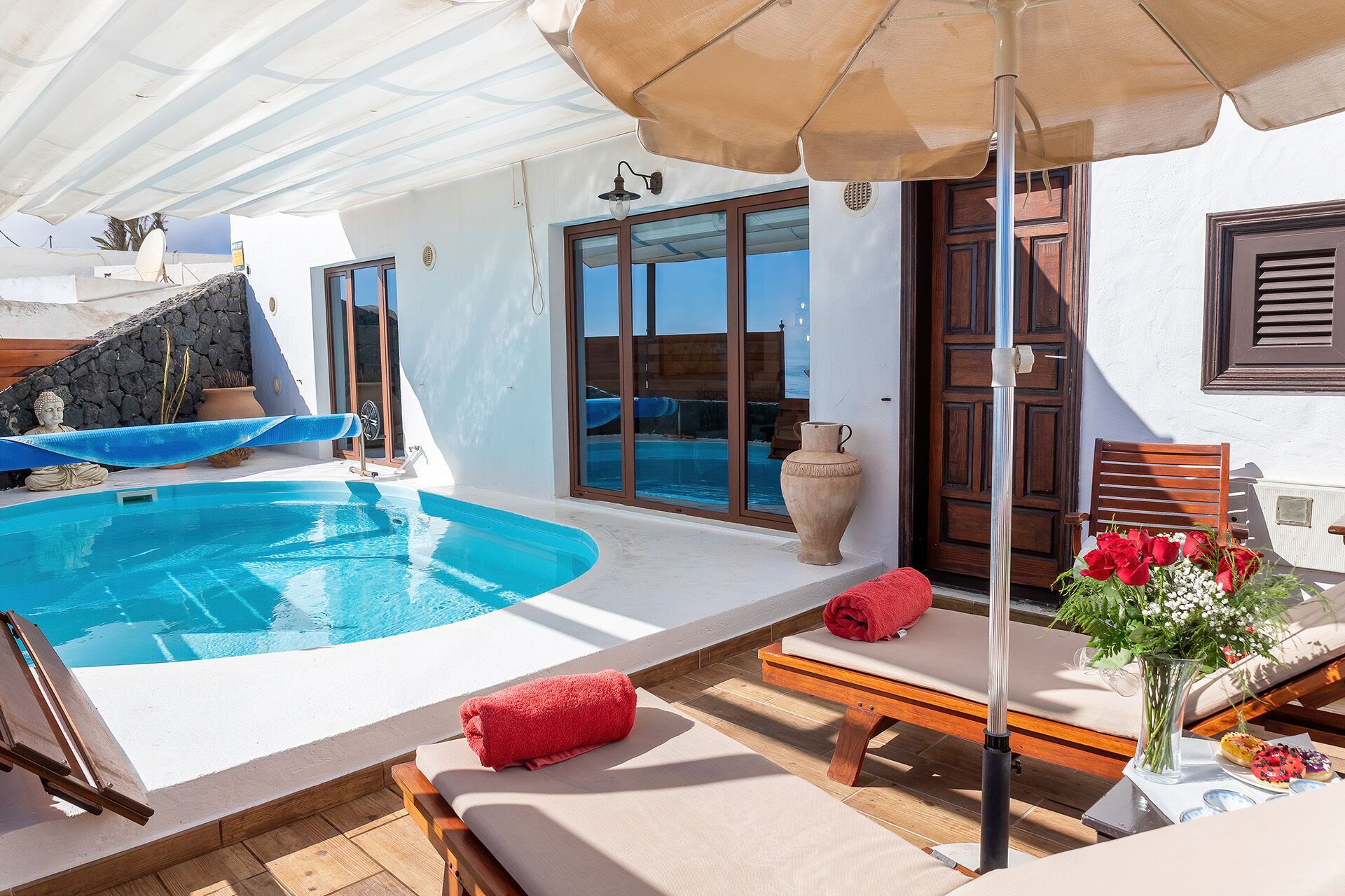 Outdoor pool, a heated pool