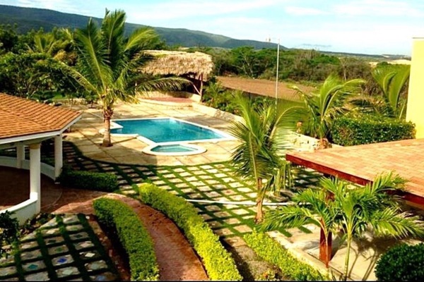 The beautiful pool and gazebo.
