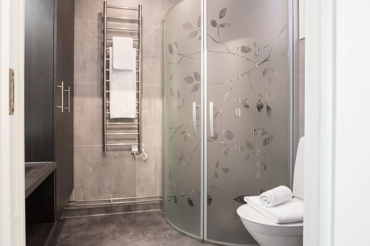 deluxe chalet, 2 bedrooms, sauna | bathroom | shower