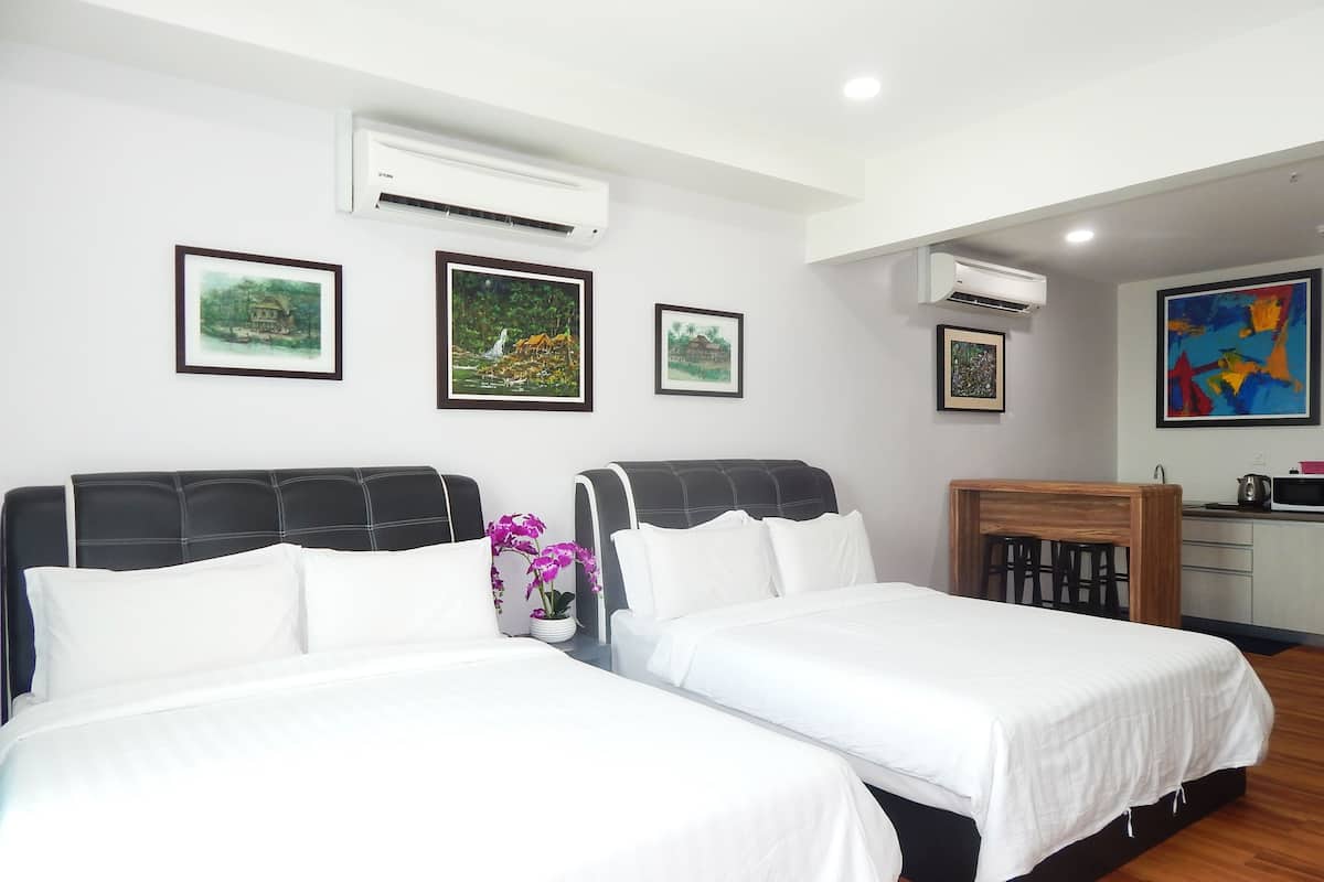 Minibar, blackout curtains, iron/ironing board, free WiFi
