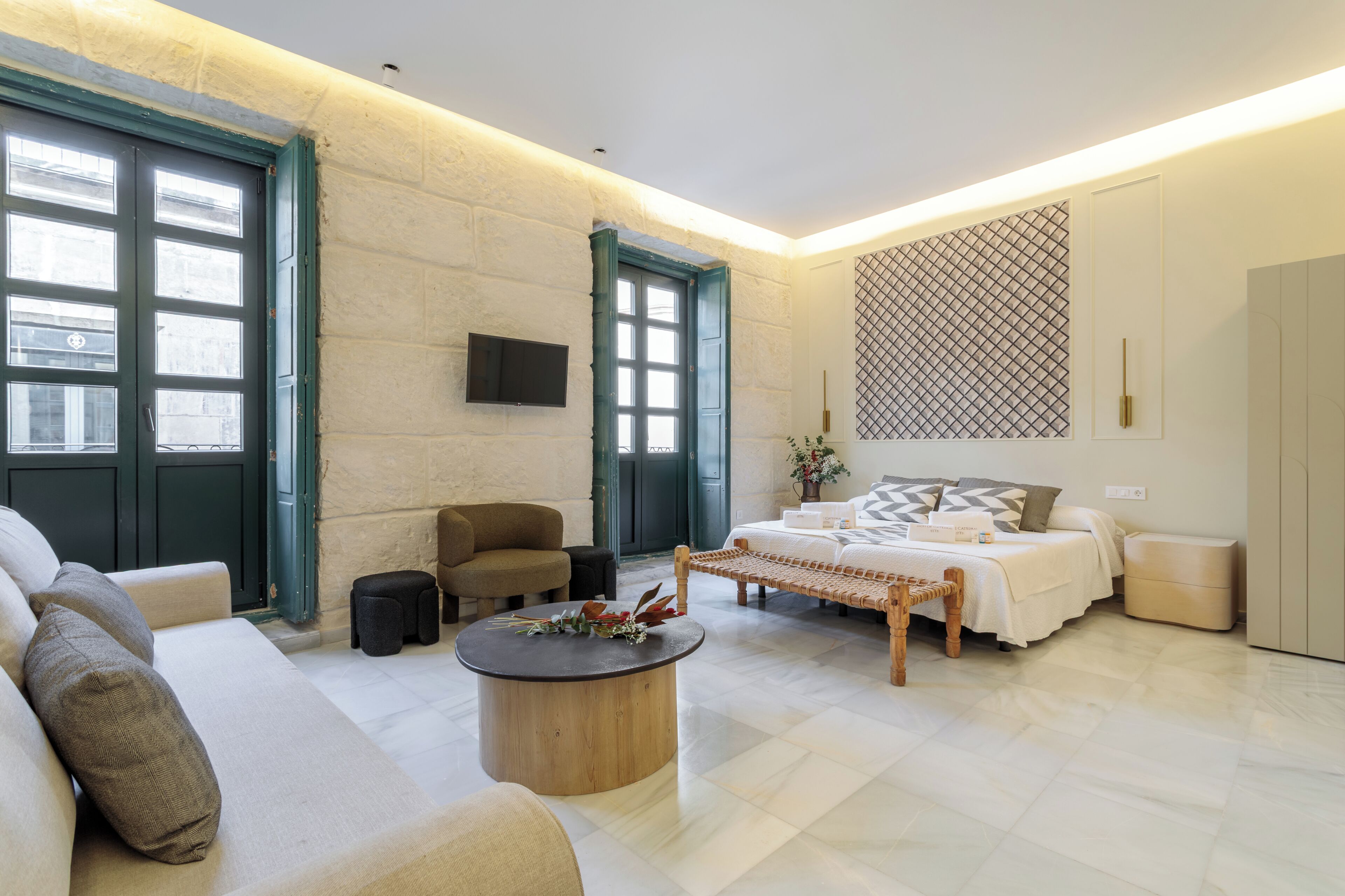 Premium bedding, down duvets, memory-foam beds, individually decorated