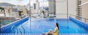 Outdoor pool, open 9:30 AM to 9:30 PM, sun loungers - Ale Nhatrang Hotel (Nha Trang)
