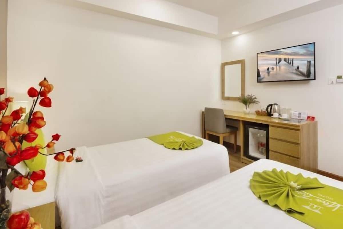 Ropa de cama de alta calidad y minibar
