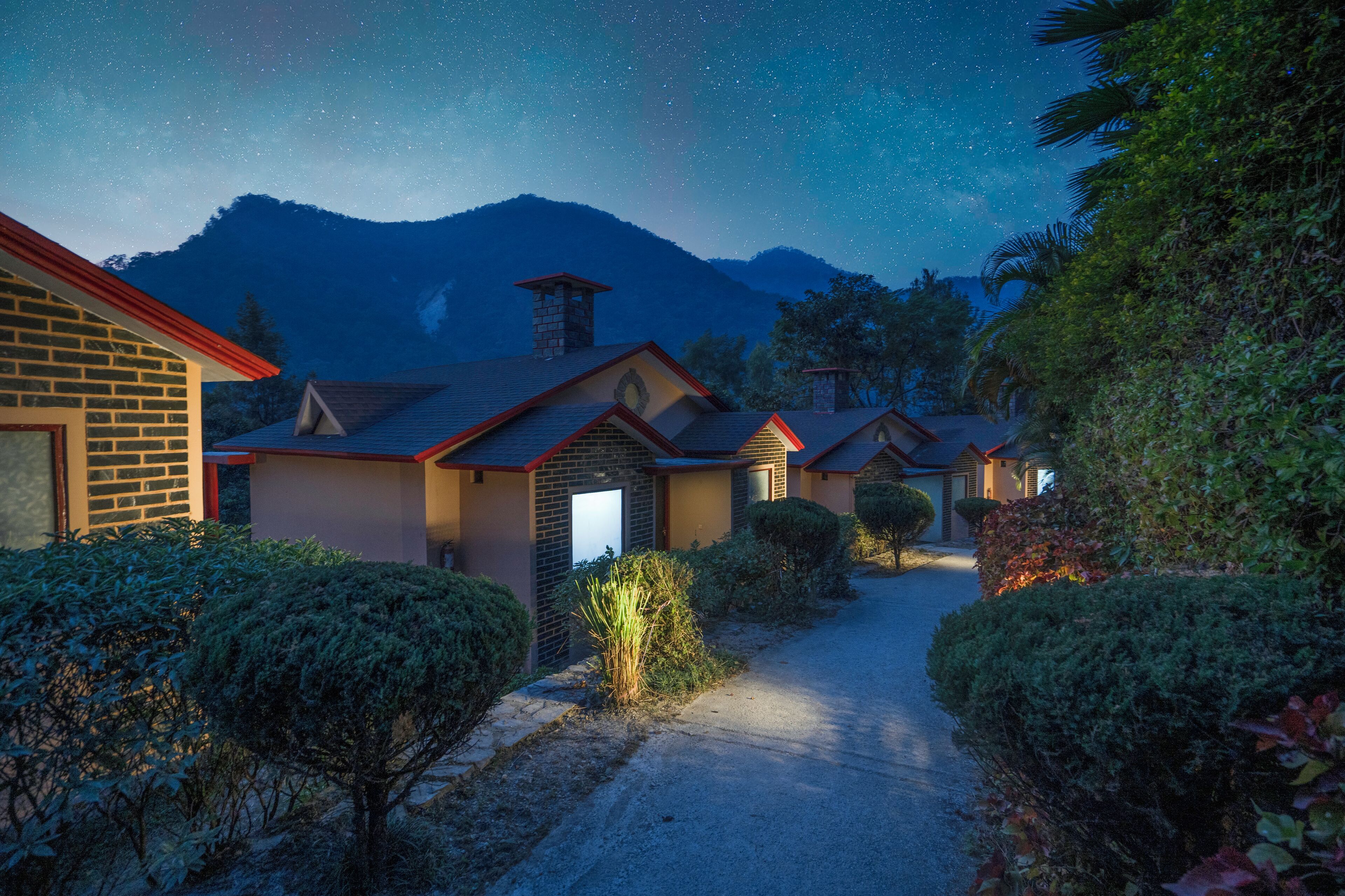 Front of property – evening/night