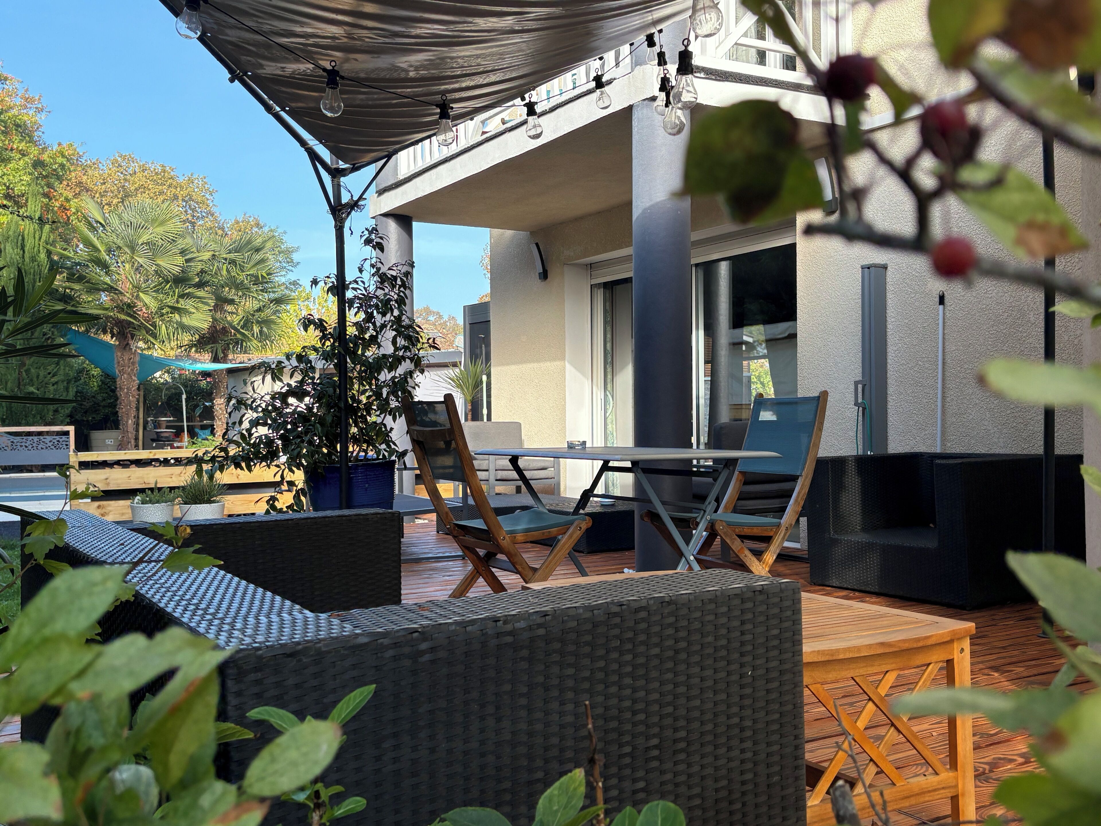 Deluxe-sviitti (Sud) | Ylelliset vuodevaatteet, pimennysverhot, silitysrauta/-lauta