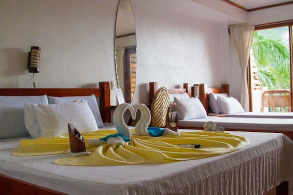 Family Room with Balcony, 2nd Floor | Minibar, in-room safe, individually furnished, iron/ironing board - Mansion Buenavista (El Nido)