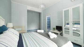 Desk, blackout curtains, iron/ironing board, free WiFi