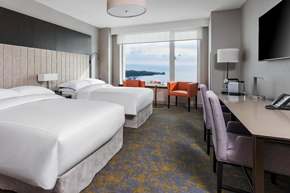 Deluxe Room, 2 Queen Beds, Roll-in Shower | Egyptian cotton sheets, premium bedding, down comforters, pillowtop beds