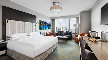 Habitación Deluxe, 1 cama King size | Sábanas de algodón egipcio, ropa de cama de alta calidad y edredón