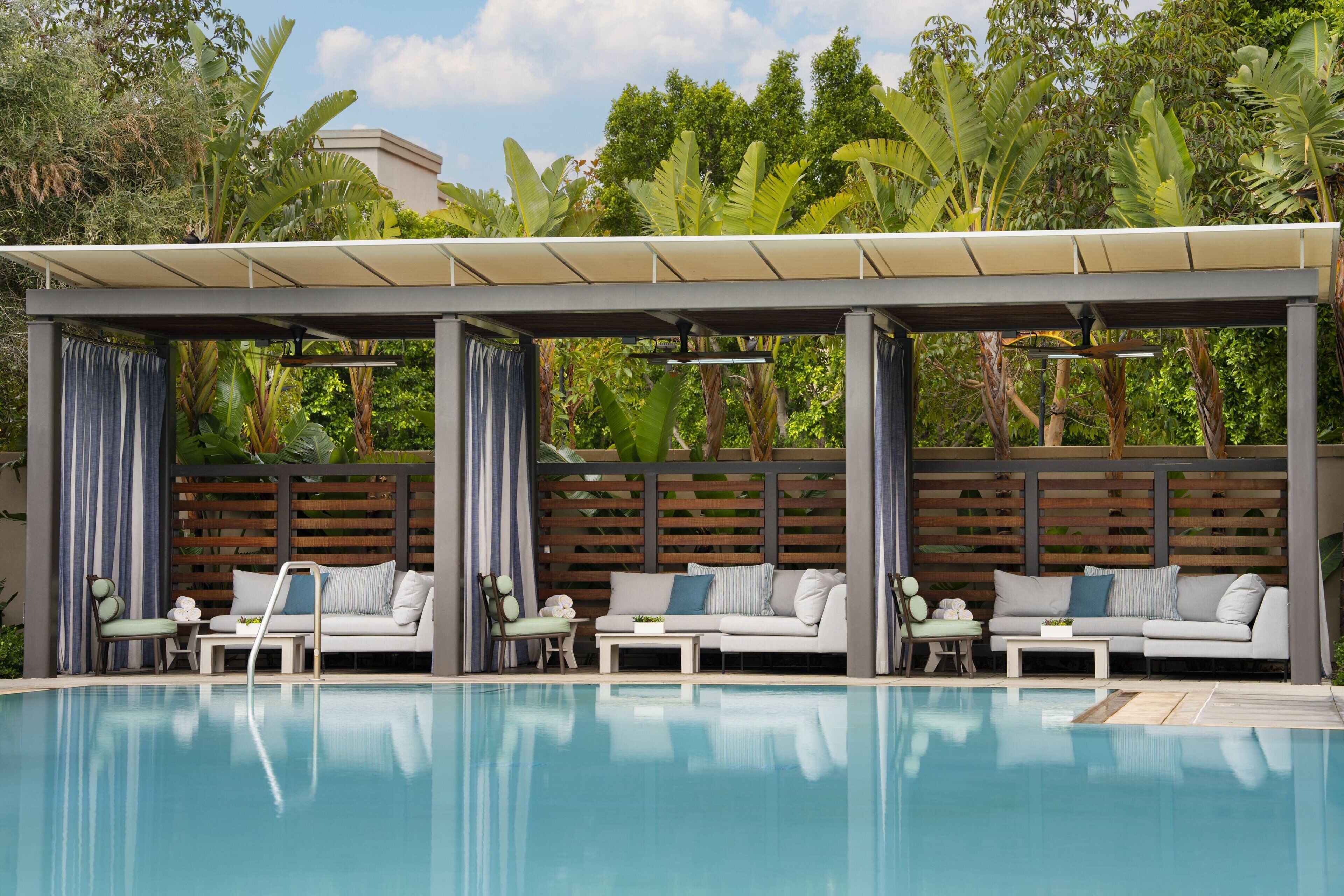 outdoor pool, pool cabanas (surcharge), pool umbrellas