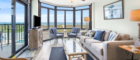 Appart'hôtel, 3 chambres | Coin séjour | Lecteur de DVD