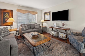Condo, 3 Bedrooms | Living area - Sea Cloisters 101F by RedAwning (North Myrtle Beach)