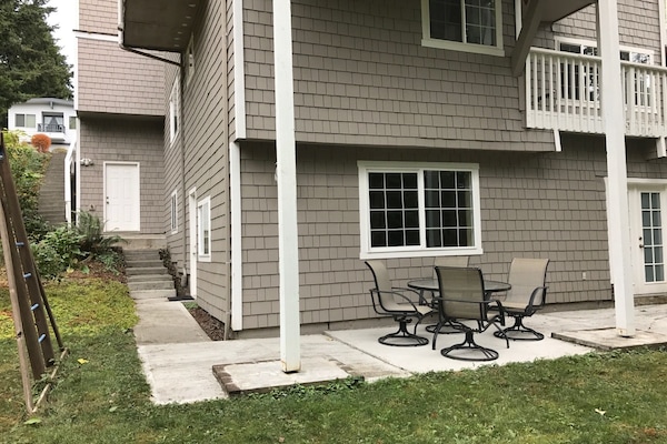 Stair access; private patio