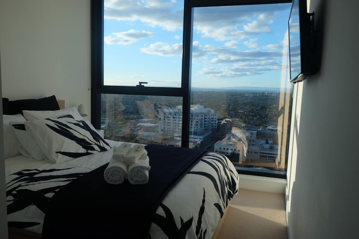 Apartemen Deluks, 2 kamar tidur, balkon, pemandangan bukit | 2 kamar tidur, seprai katun Mesir, dan seprai premium
