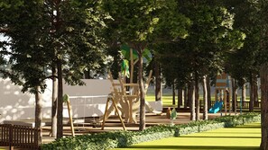 Uitzicht op het park