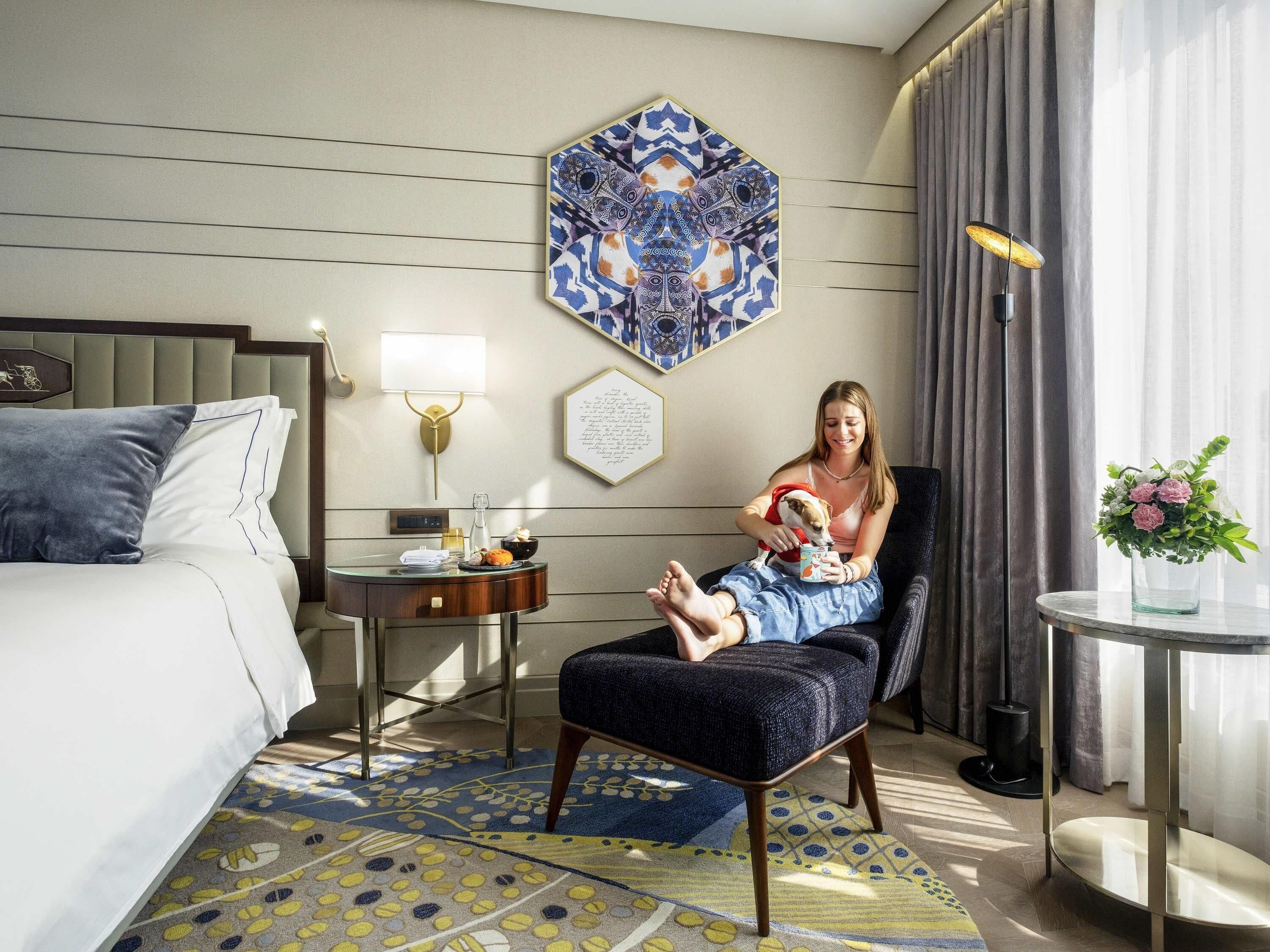 1 slaapkamer, luxe beddengoed, donsdekens, een minibar