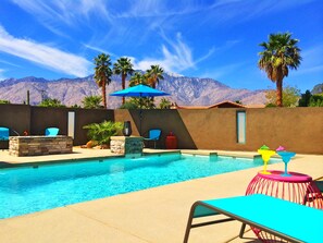 Outdoor pool, a heated pool