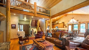 Luxury House, 5 Bedrooms, Mountain View, Mountainside | Living area | Flat-screen TV, fireplace - Rivamonte by Mount Majestic (Brighton)