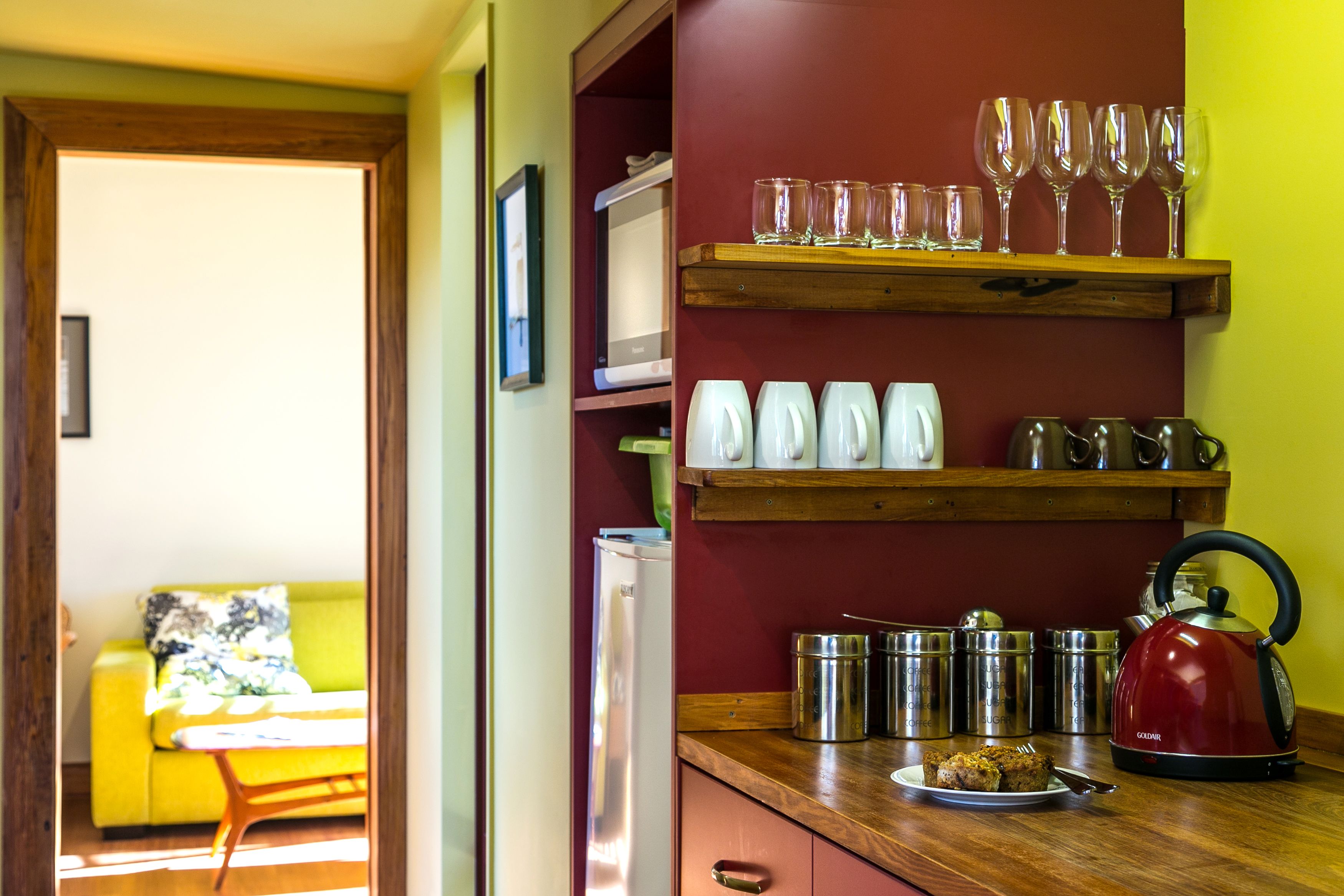 Nature's Retreat | Private kitchenette | Fridge, coffee/tea maker, electric kettle, cookware/dishes/utensils