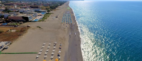 在海灘附近