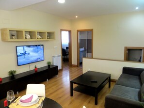 Smart TV, DVD player, books