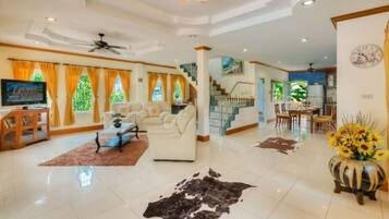 Two Bedroom House | Living room | 40-inch LED TV with cable channels, TV