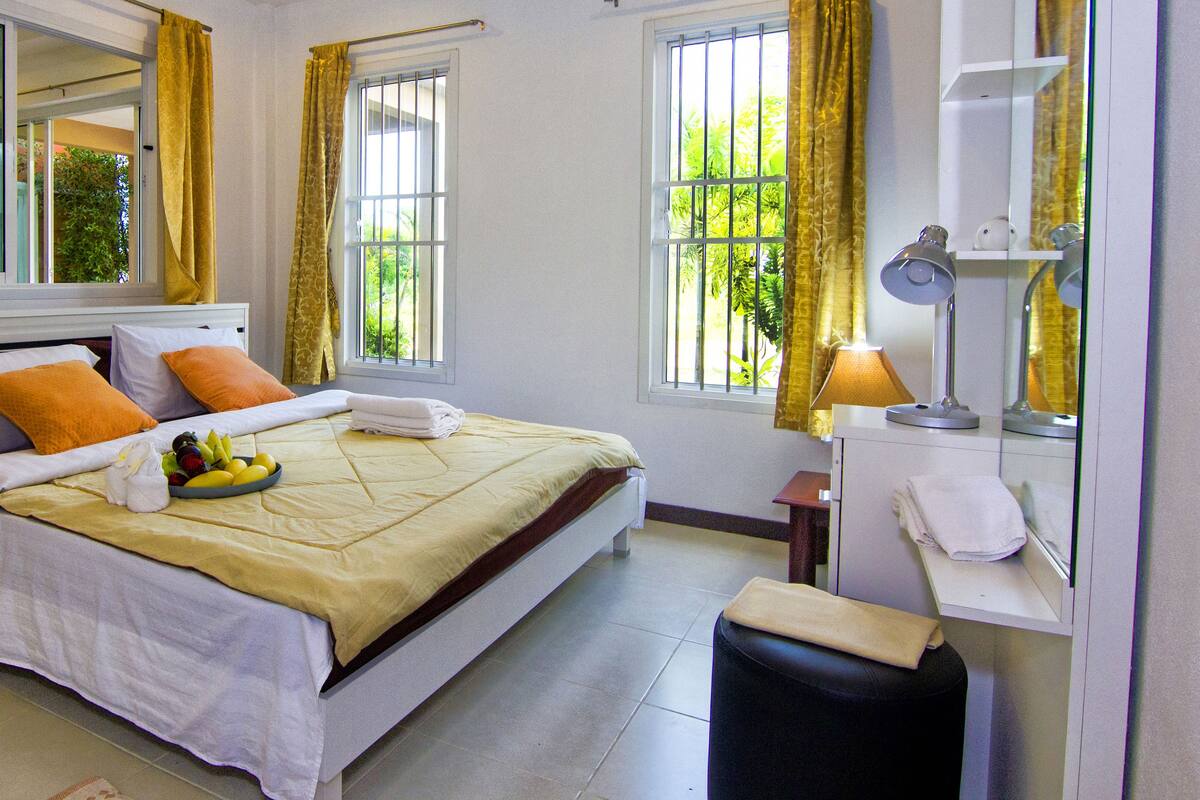 Romantic House, 1 Bedroom, Pool Access | In-room safe, desk, blackout curtains, iron/ironing board