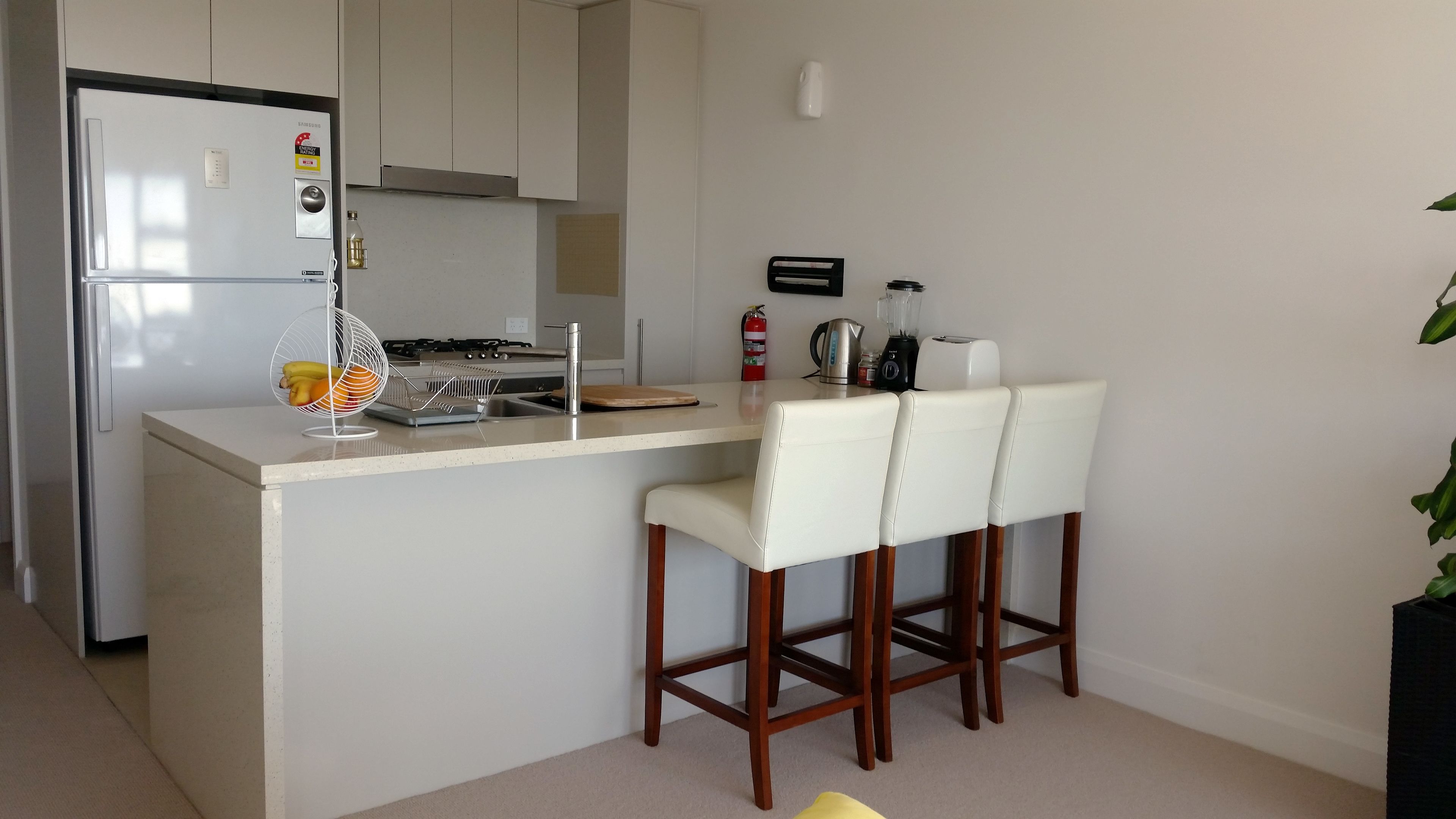 deluxe apartment, 1 bedroom, city view | private kitchenette | full-sized fridge, microwave, oven, stovetop