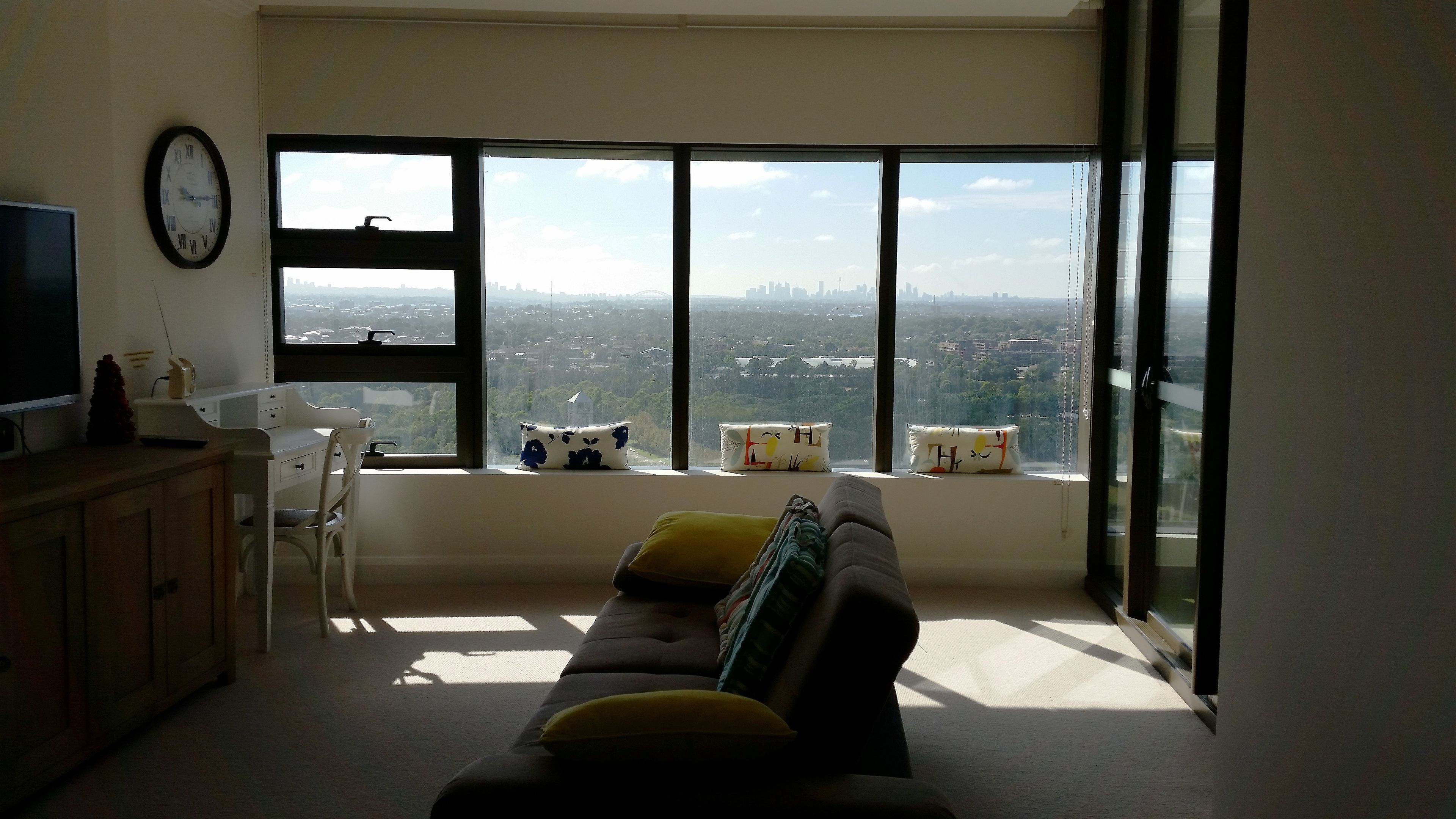 deluxe apartment, 1 bedroom, city view | living area | flat-screen tv