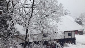 A house surrounded by snow-covered trees. - Yukiwariso (Otari)