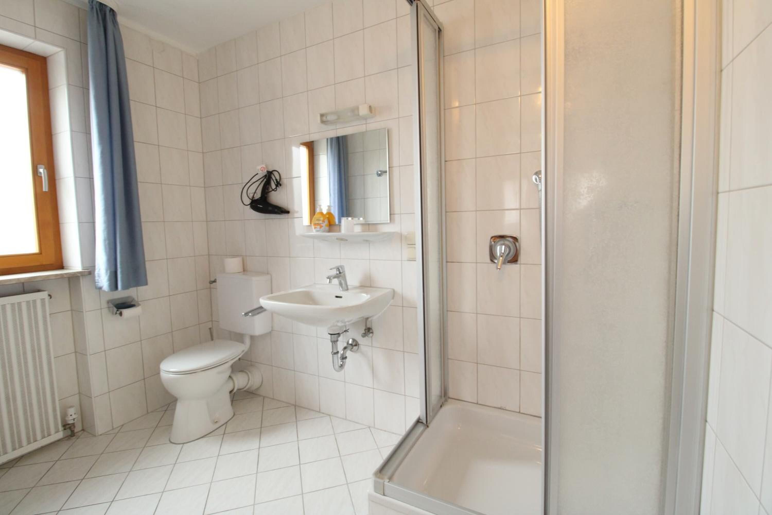 Free toiletries, hair dryer, towels