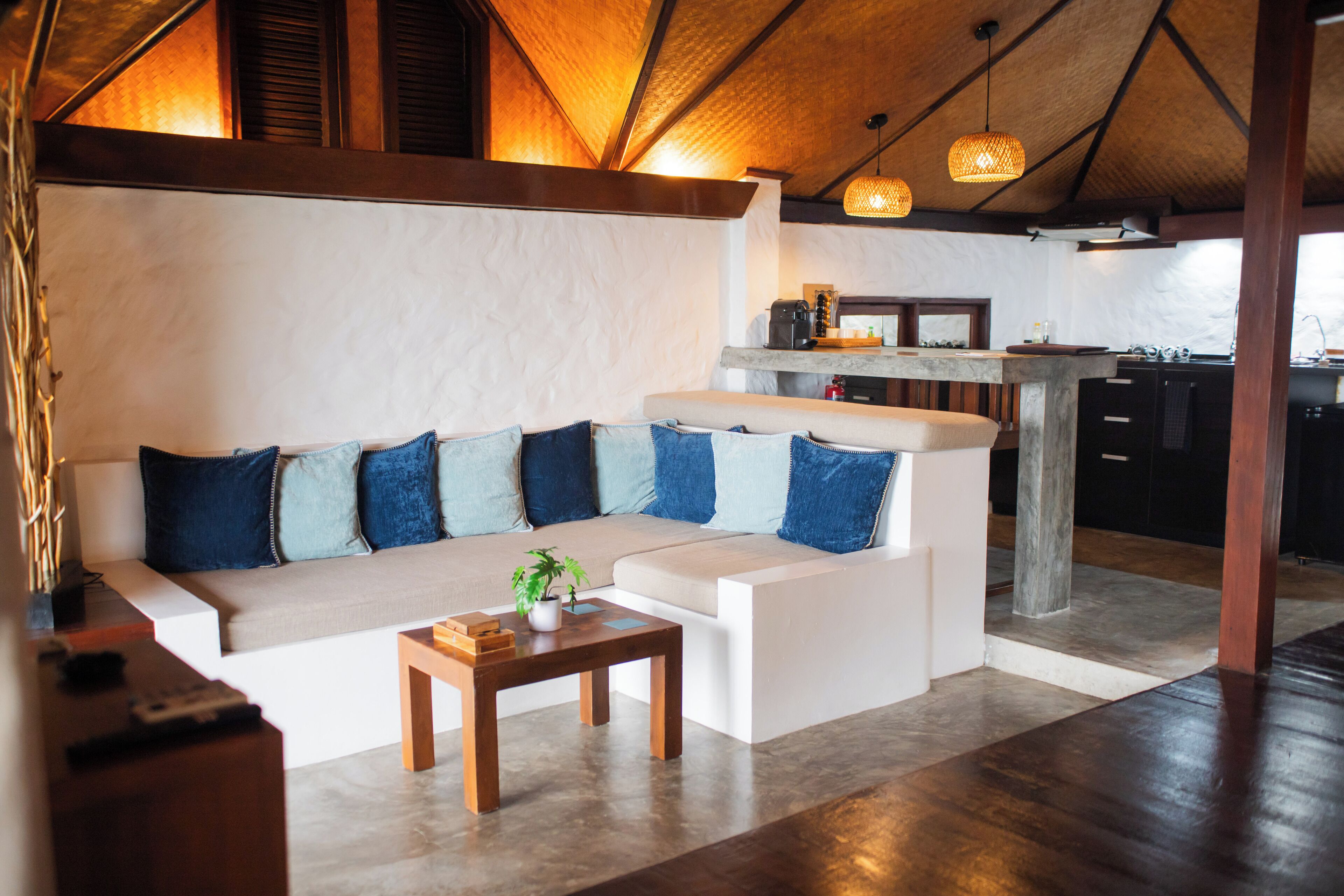 Luxury Villa, 1 King Bed, Private Pool, Sea View | Living area | Flat-screen TV