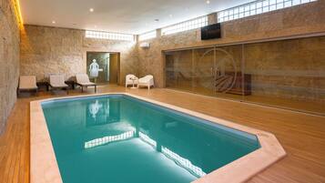 Indoor pool, outdoor pool, open 8:00 AM to 8:00 PM, pool umbrellas