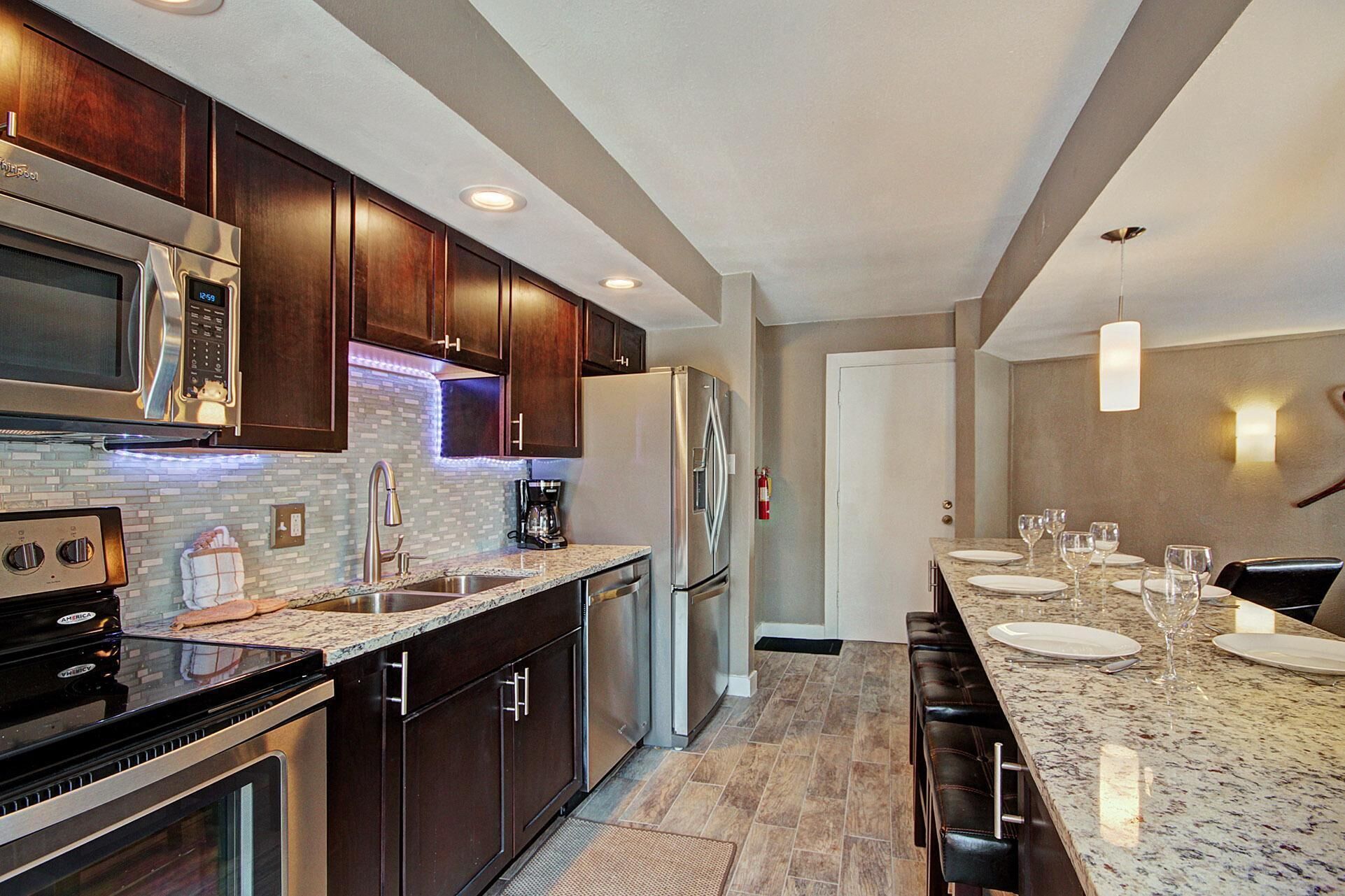 Condo, 2 Bedrooms | Private kitchen | Full-sized fridge, microwave, oven, stovetop