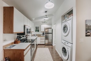 Cabin, 1 Bedroom | Private kitchen | Fridge, oven, coffee/tea maker, toaster - Glacier Springs – Cabin #16 - 1Br Cabin (Deming)