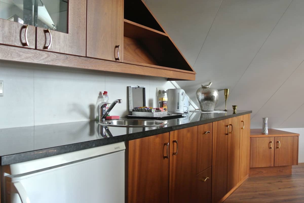 apartment, 1 bedroom | private kitchen | stovetop, dishwasher, cookware/dishes/utensils