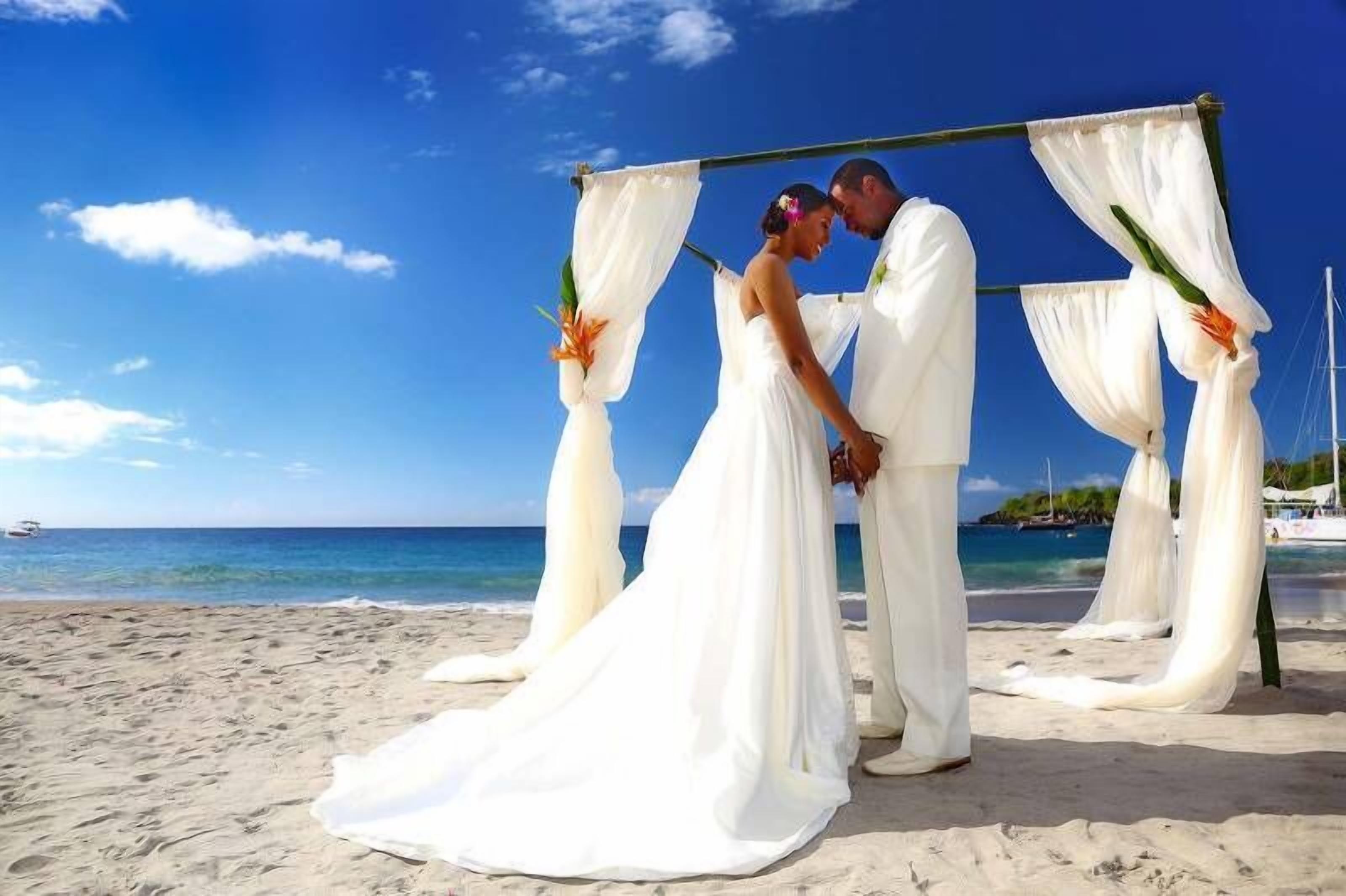 Outdoor wedding area