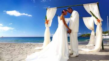 Outdoor wedding area