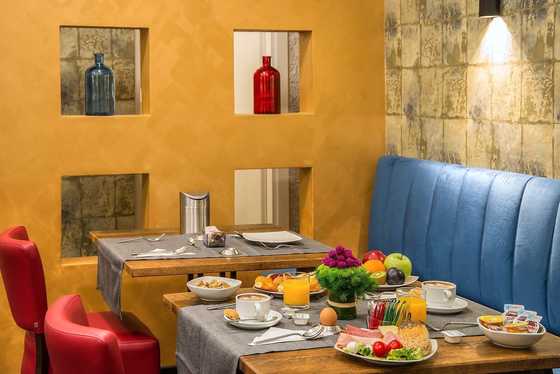 daily buffet breakfast (eur 8 per person)