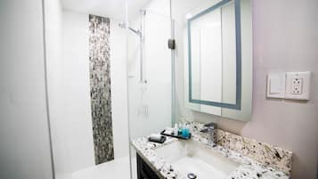 Free toiletries, hair dryer, towels
