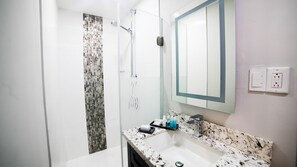 Free toiletries, hair dryer, towels