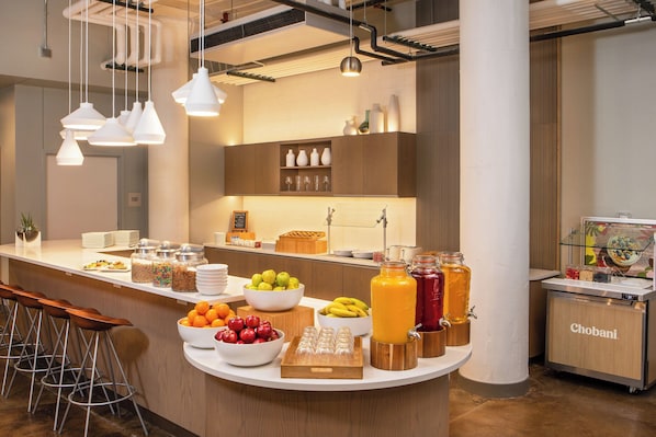 Free daily buffet breakfast