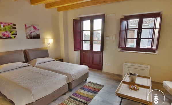 2 bedrooms, in-room safe, iron/ironing board, WiFi