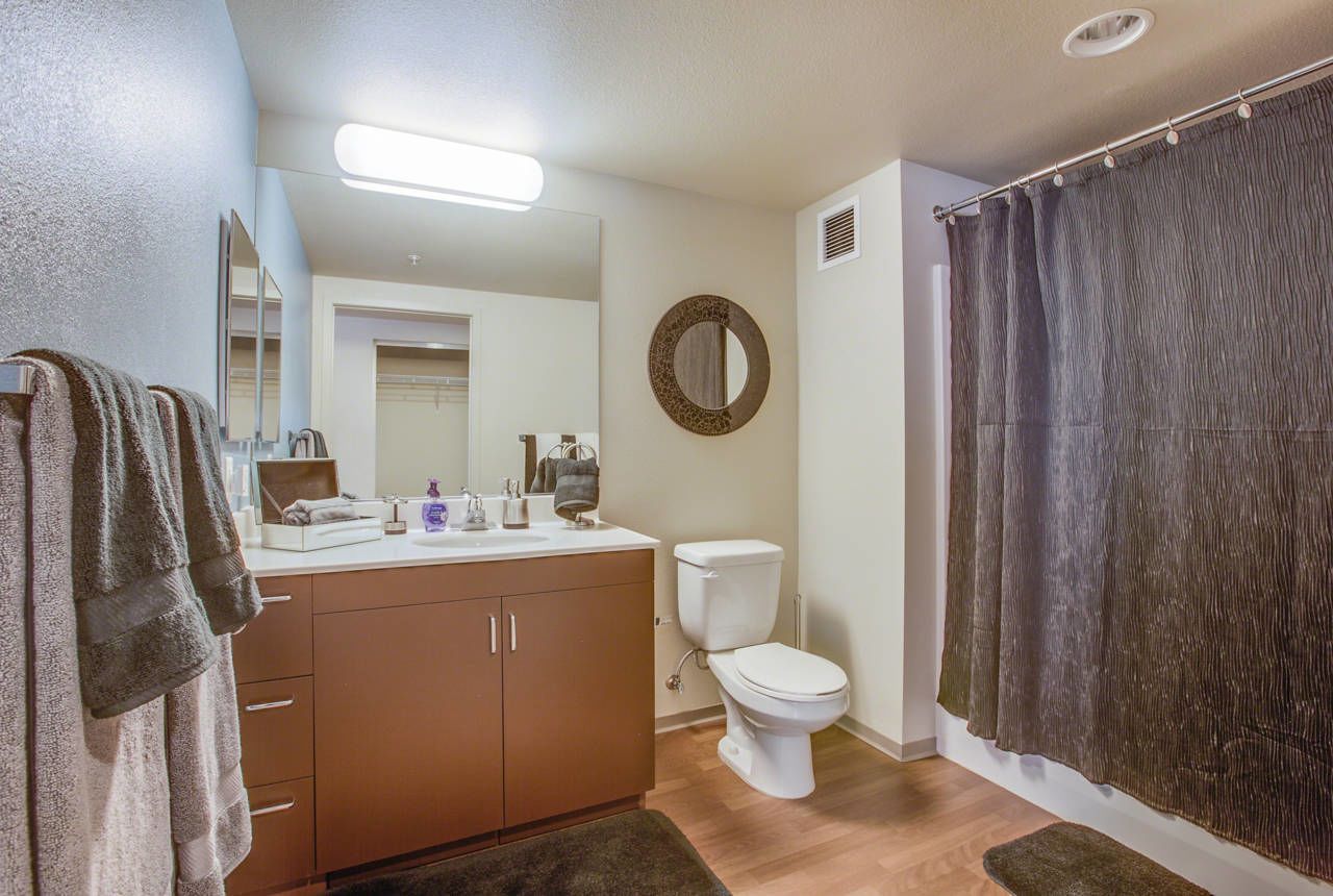 deluxe king room | bathroom | shower, free toiletries, slippers, towels