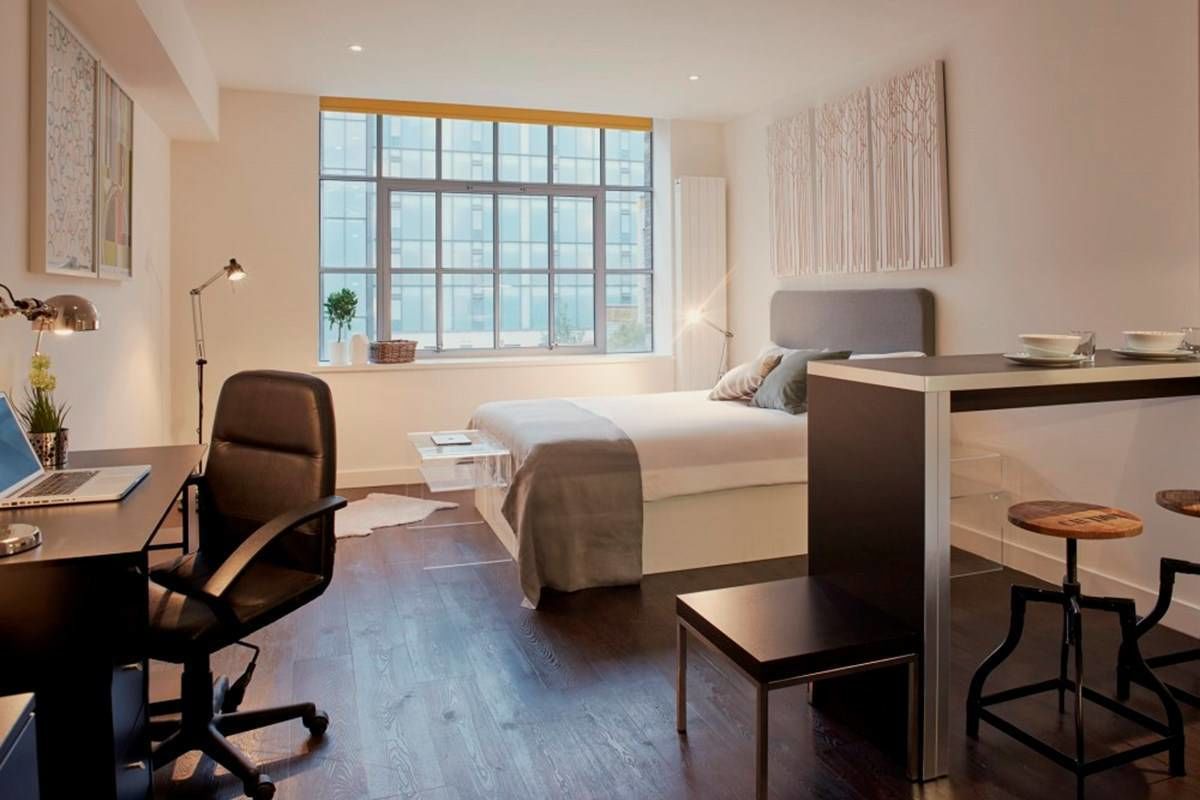 desk, blackout curtains, free wifi