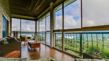 TV, DVD player, books, video library