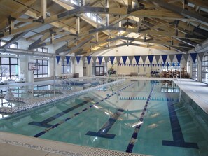 Indoor pool, a heated pool