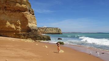 Beach nearby, sun-loungers