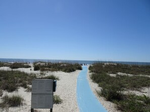 Vlak bij het strand
